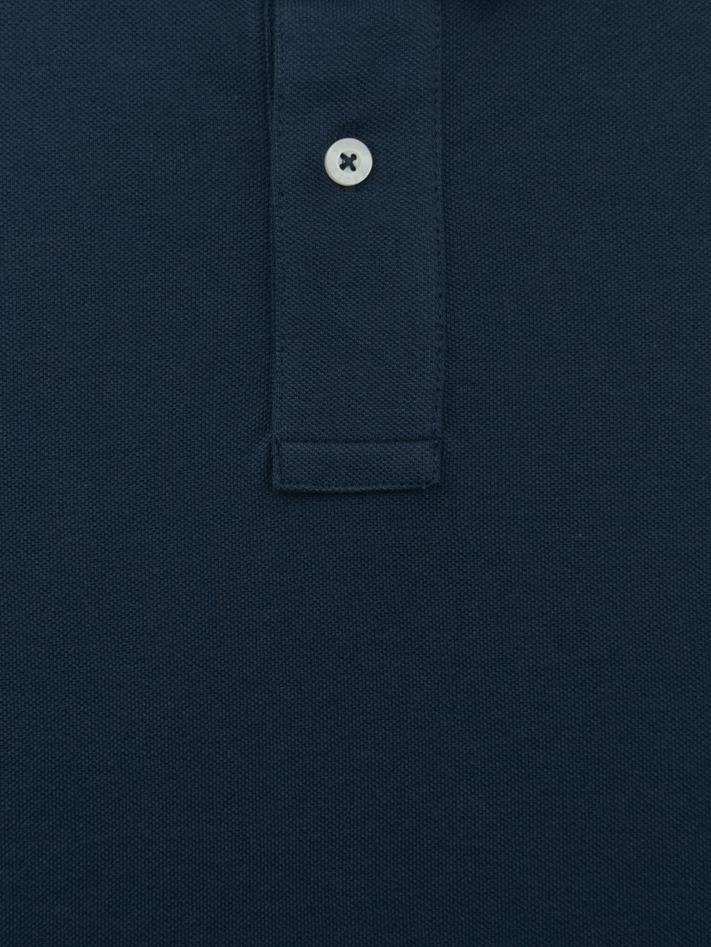 Polo in cotone Piquet - color Blu Navy blazer in tinta unita image 2