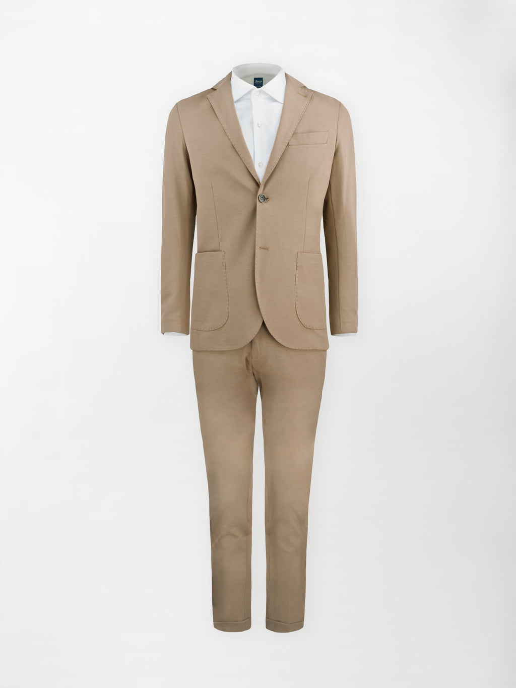 Pantalone sportivo Punto Milano - Color Cammello - Slim fit Fondo finito image 2