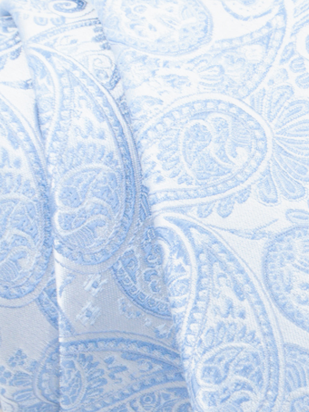 Cravatta trama Damascato Cashmere - color Azzurro e perla image 1