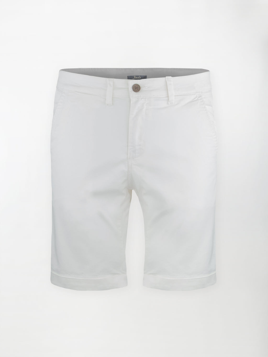 Bermuda classico in cotone elasticizzato - color Bianco image 0