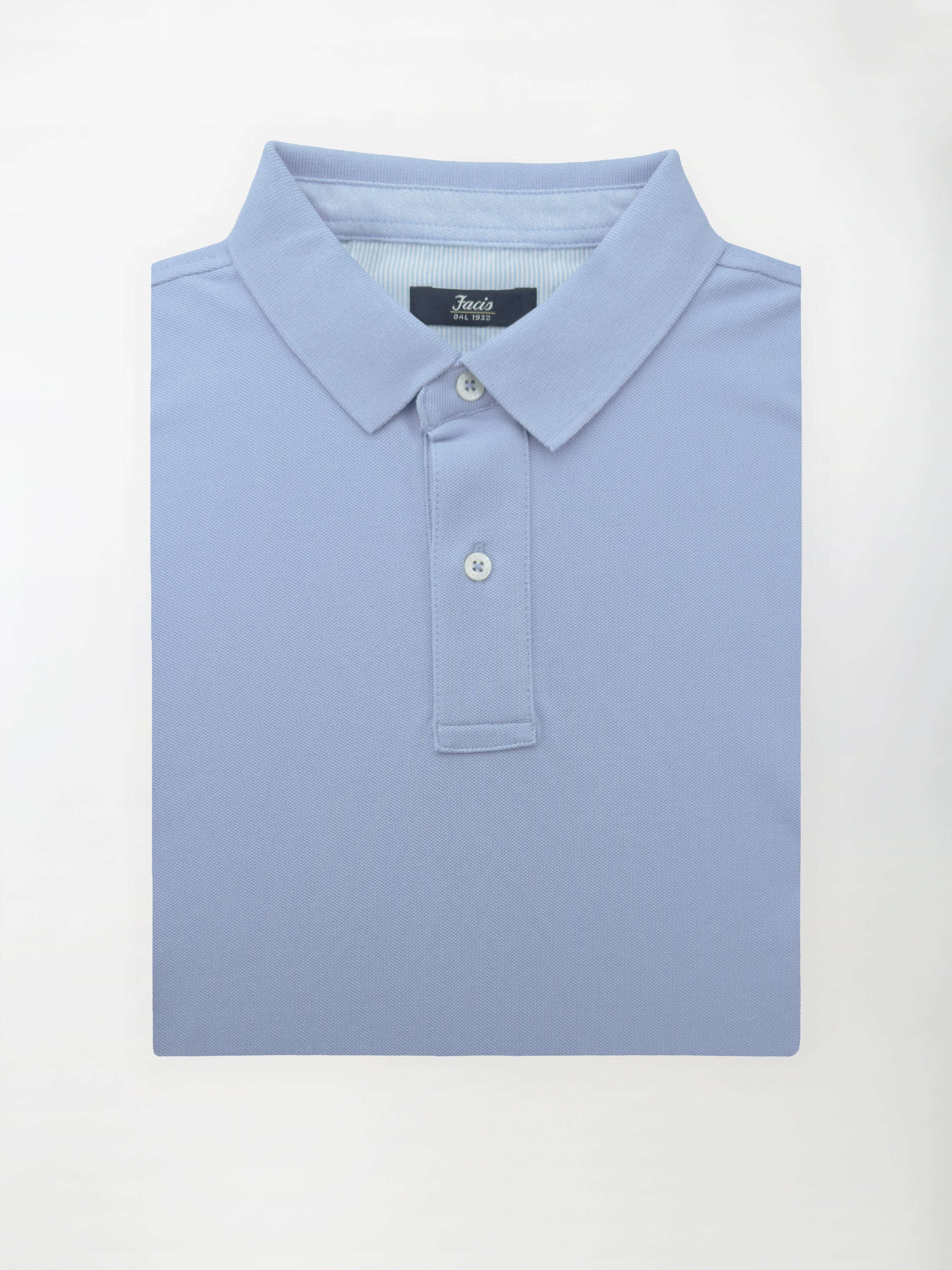 Polo in cotone Piquet - color Indaco ortensia in tinta unita image 1