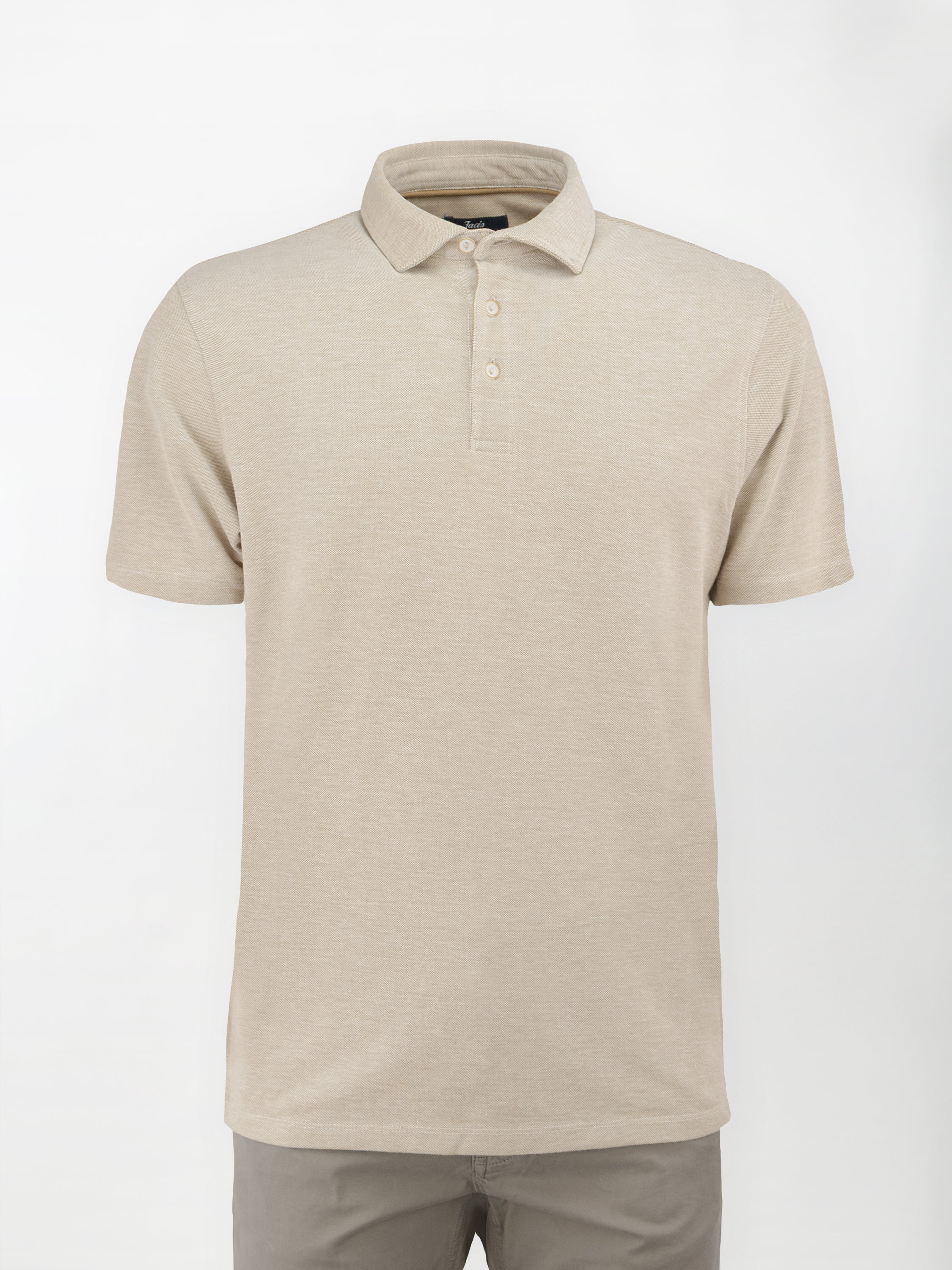 Polo in cotone Oxford - color Oro opaco melange image 0