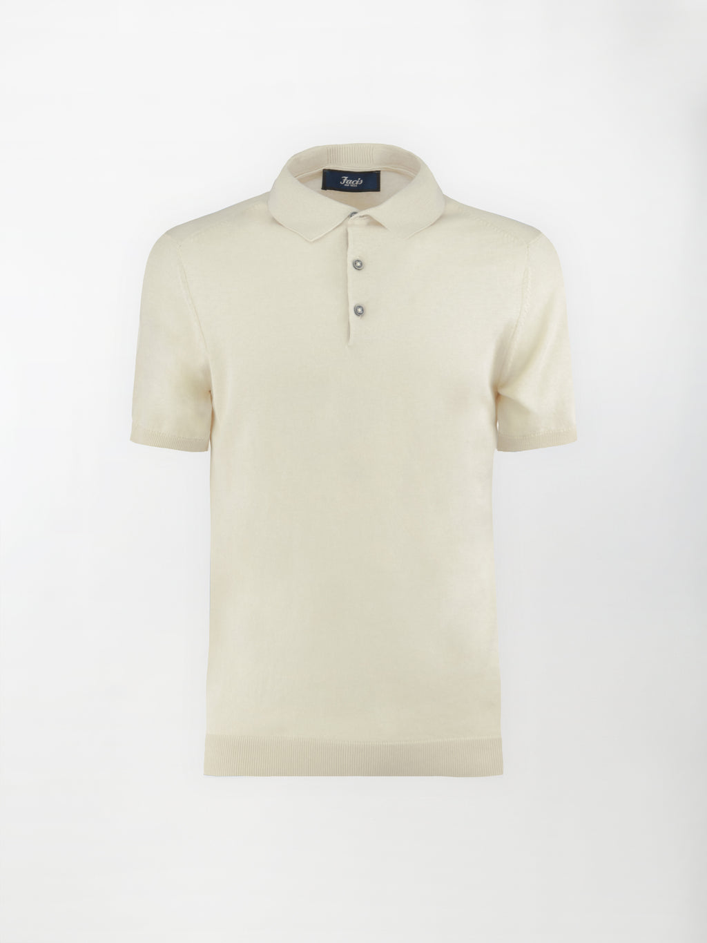 Polo leggera in maglia di cotone finezza 14 - color Beige - Slim fit image 0