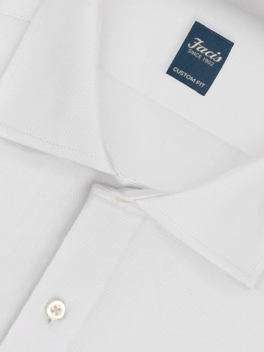 Camicia Diamantino con Collo Francese - Color Bianco - Custom Fit image 1