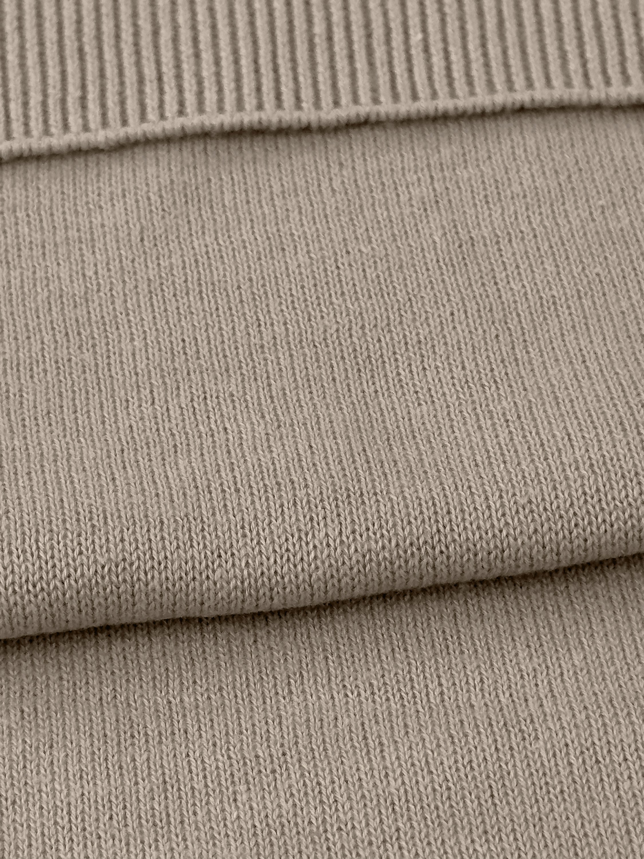 Maglia girocollo in puro cotone - color Nocciola image 2
