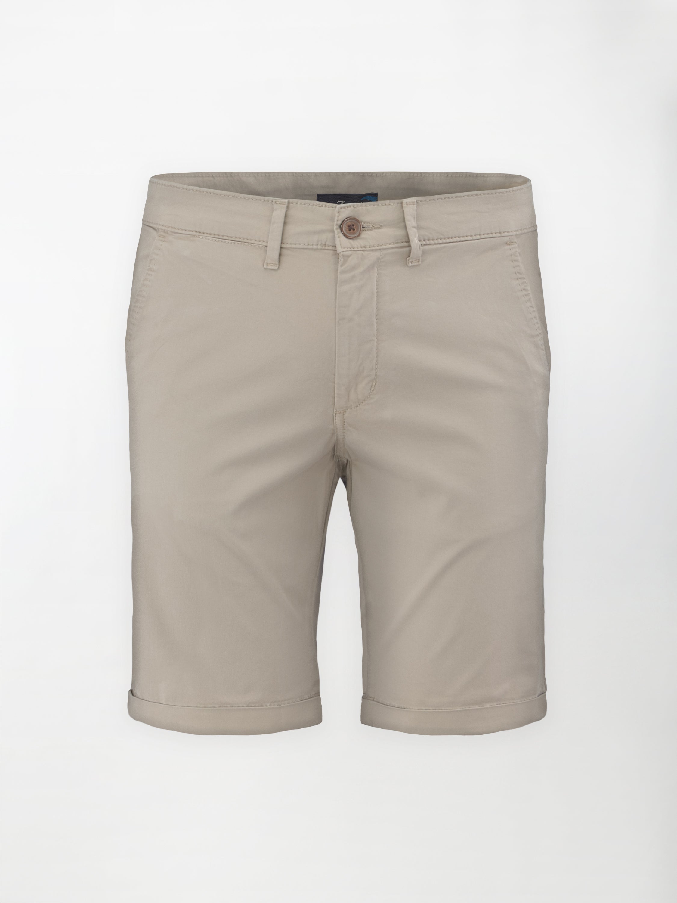 Bermuda classico in cotone elasticizzato - color Beige image 0