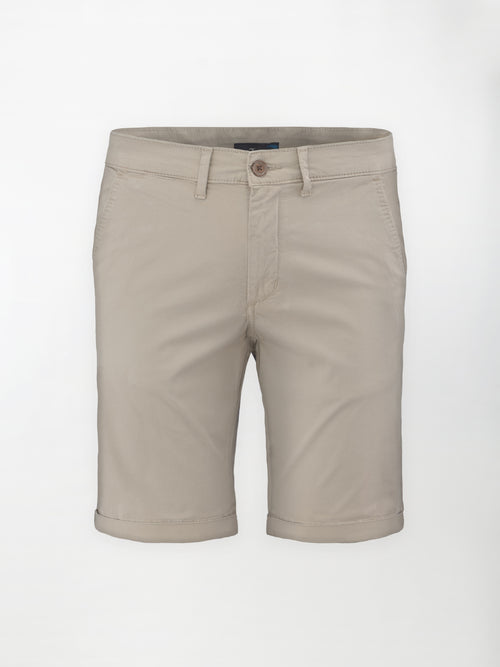 Bermuda classico in cotone elasticizzato - color Beige image 0