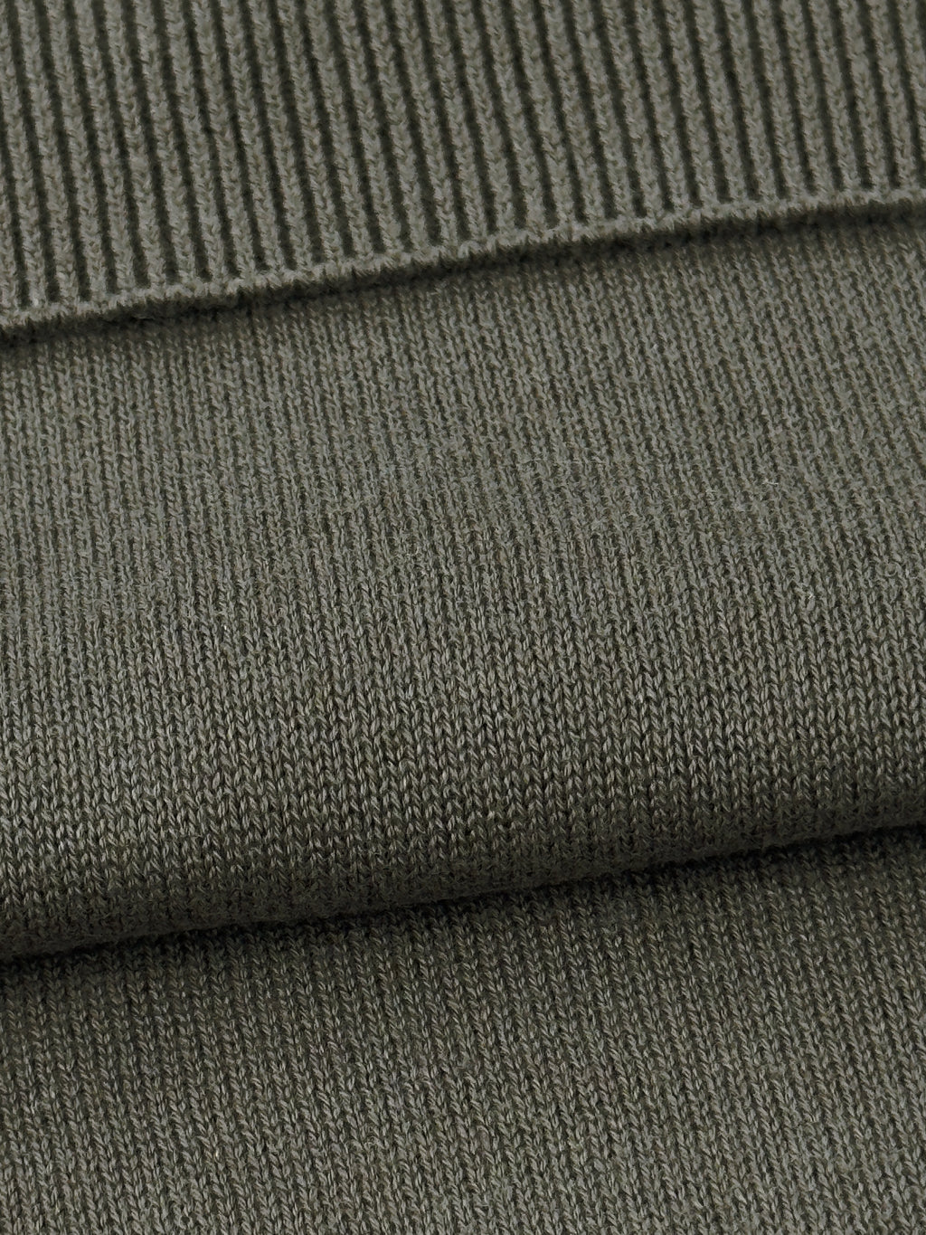 Maglia girocollo in puro cotone - color Verde sottobosco image 2