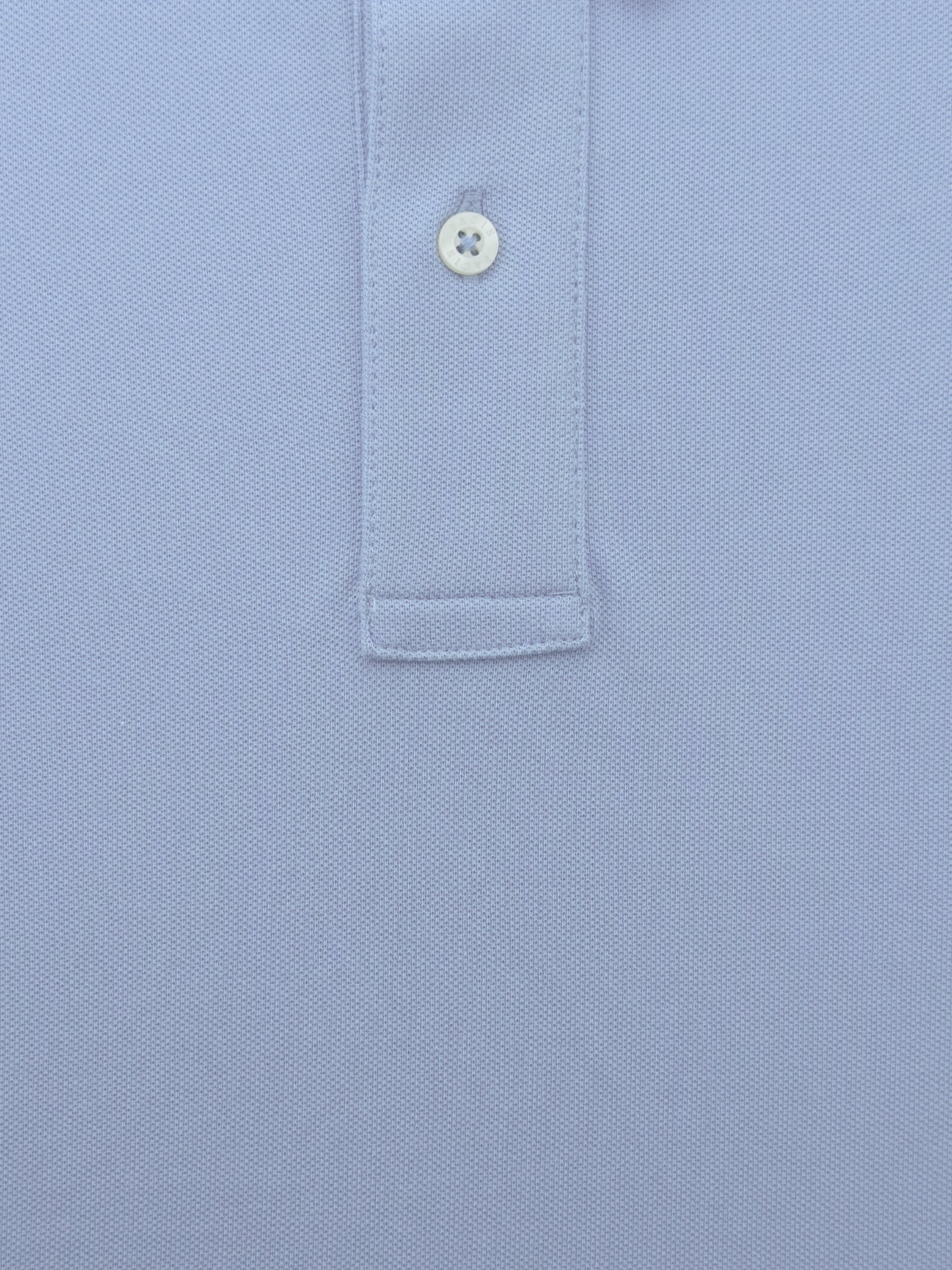 Polo in cotone Piquet - color Indaco ortensia in tinta unita image 2
