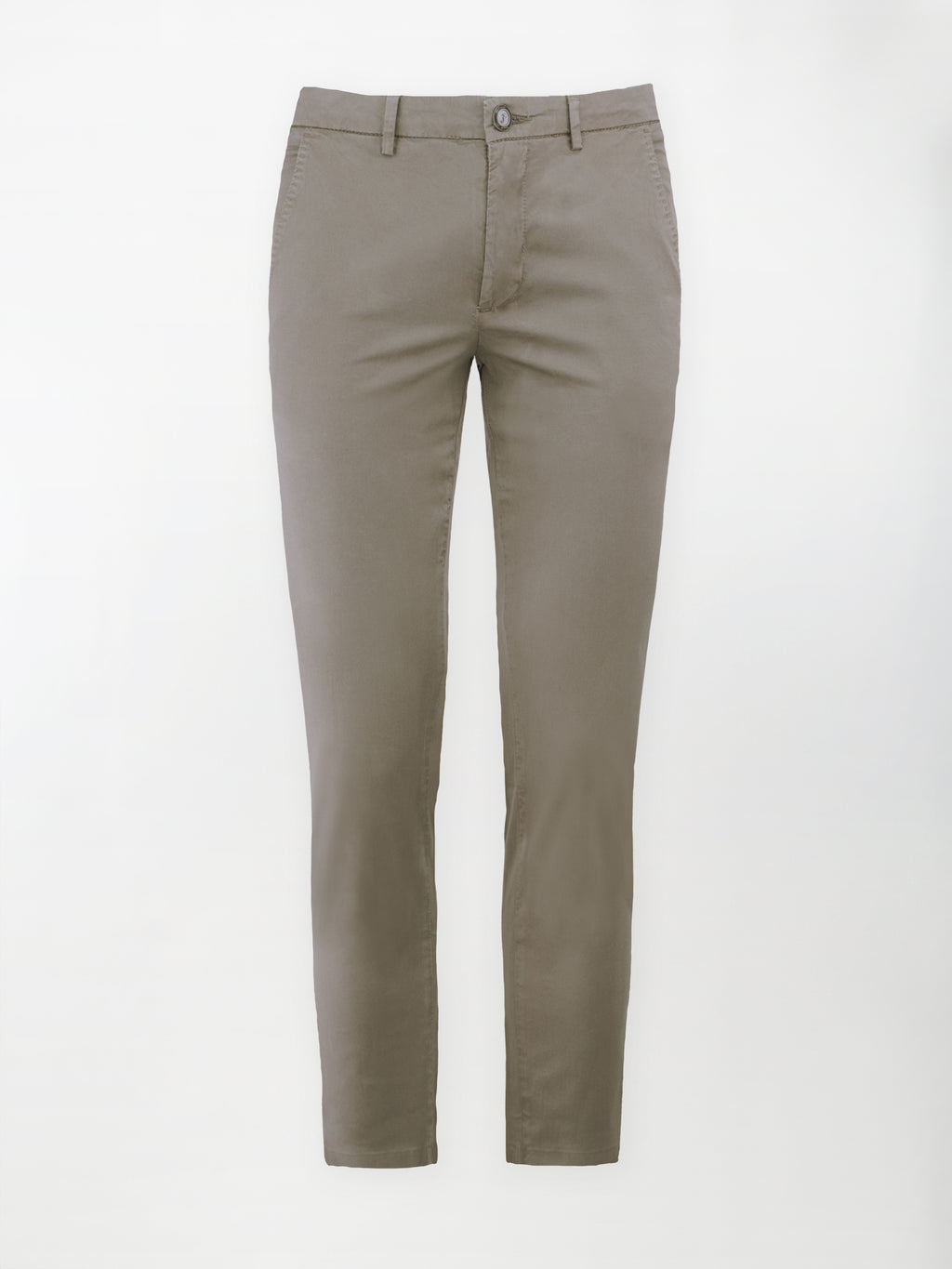 Pantalone Chino Daily in Cotone Elasticizzato - Color Fango - Slim Fit image 0