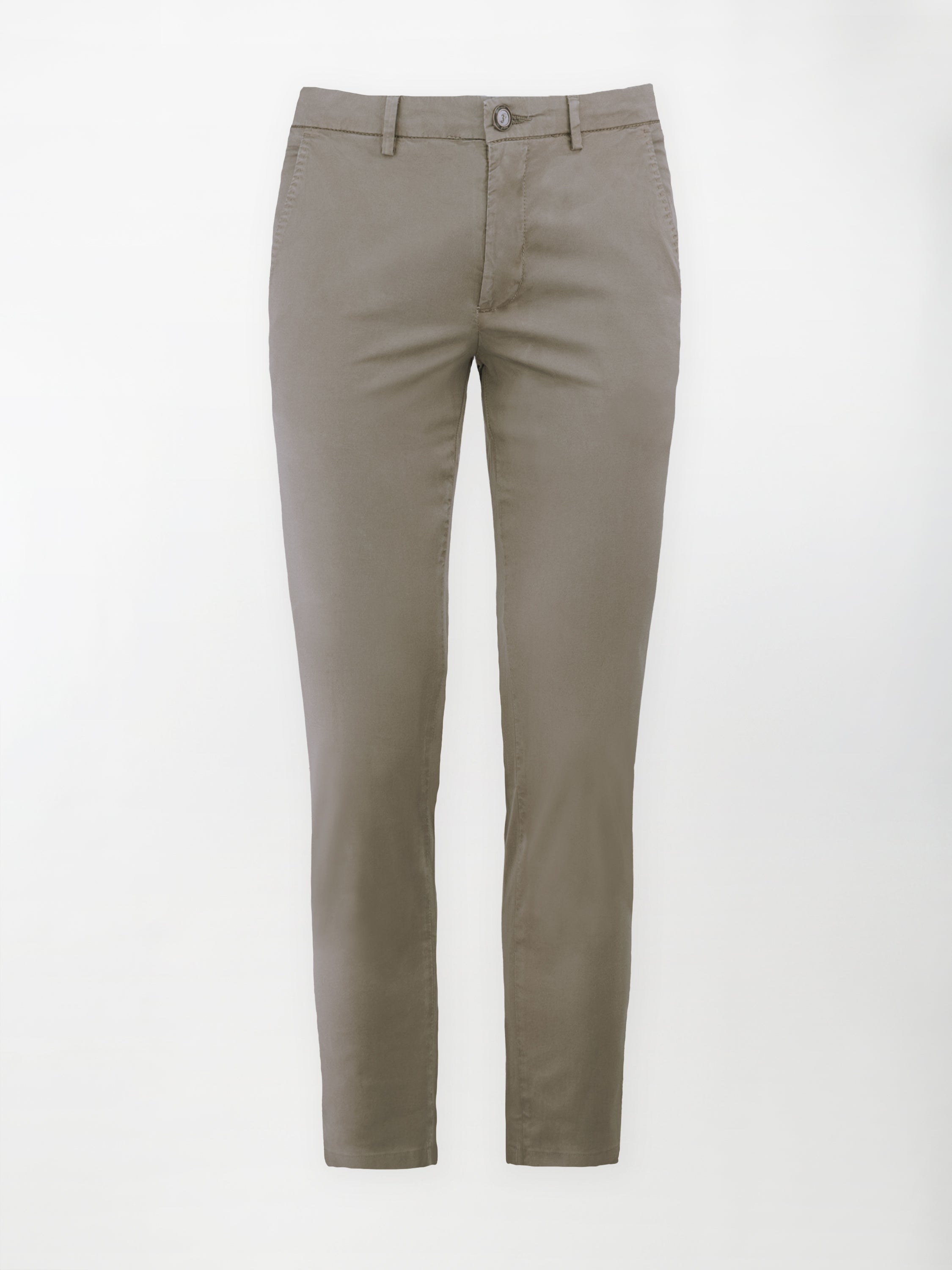 Pantalone Chino Daily in Cotone Elasticizzato - Color Fango - Slim Fit image 0