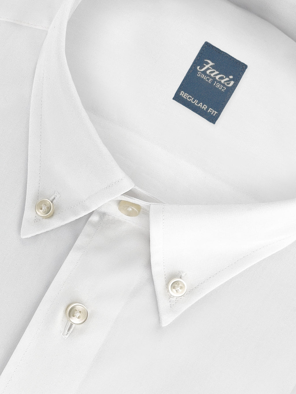 Camicia Bianca con Collo button-down - Regular Fit - Cotone Popeline image 1