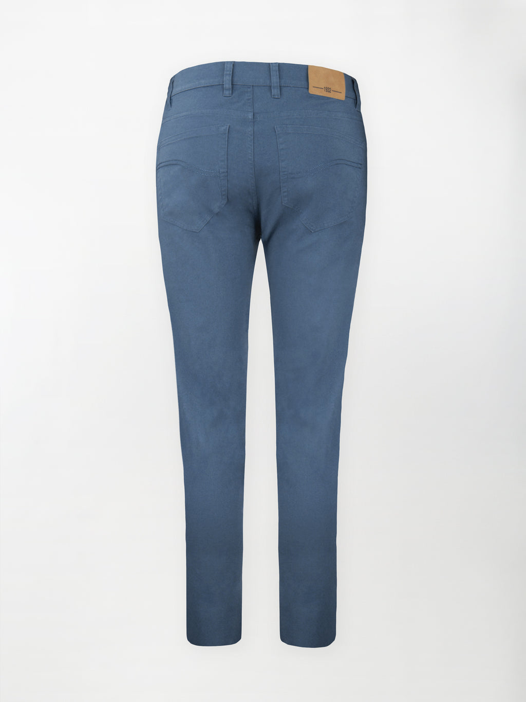Pantalone 5 Tasche in Cotone Elasticizzato - Color Avio - Comfort fit stretch image 1