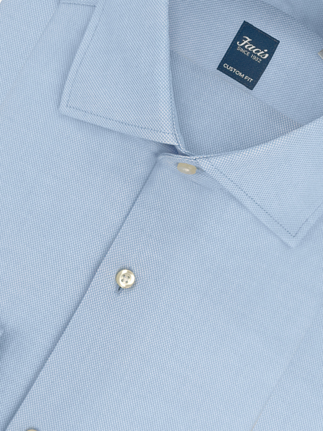 Camicia Pin Point con Collo Francese - Color Azzurro - Custom Fit image 1
