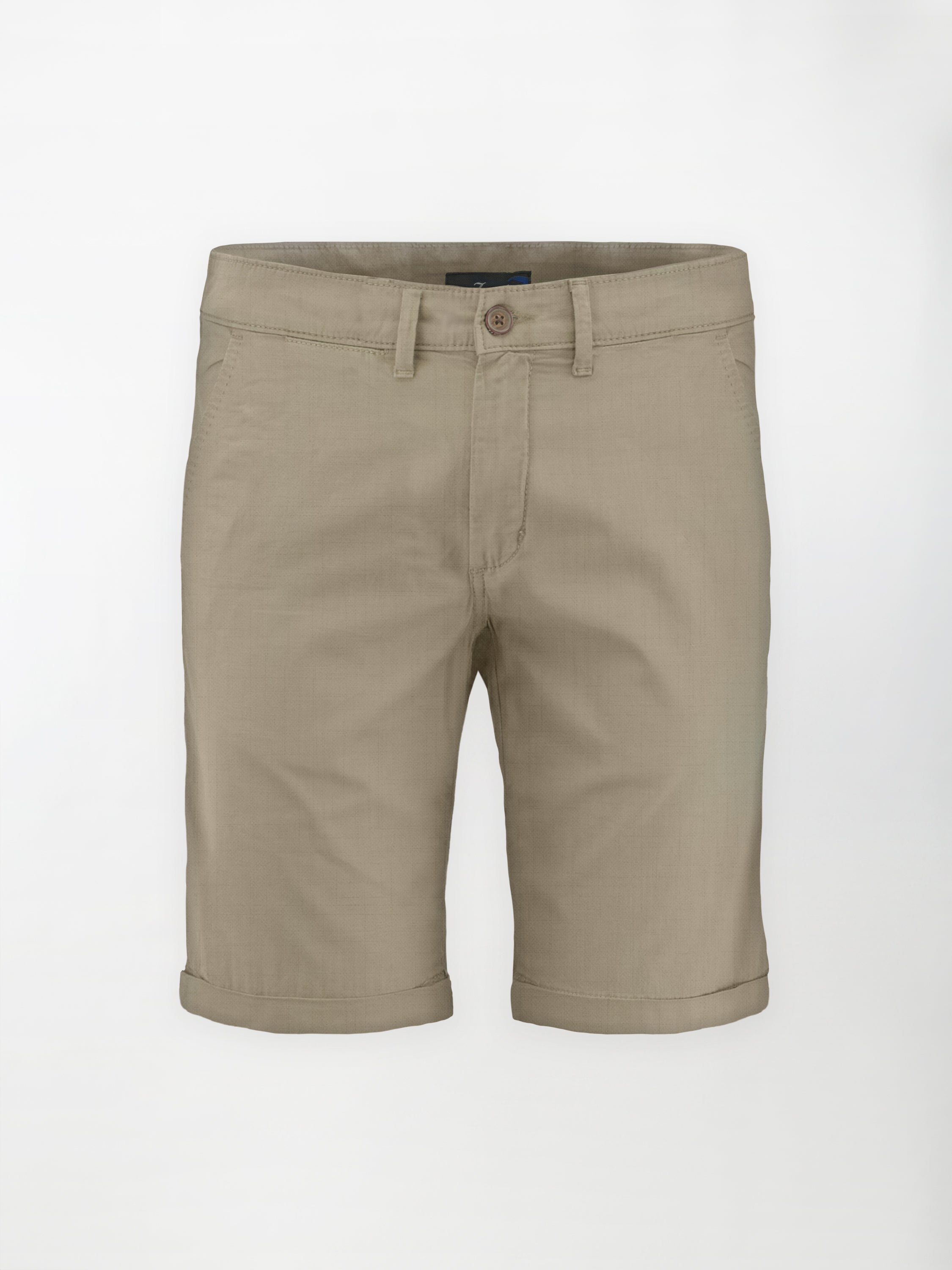 Bermuda classico slub in cotone elasticizzato - color Corda image 0
