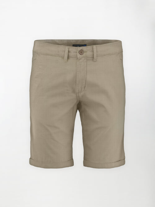 Bermuda classico slub in cotone elasticizzato - color Corda image 0
