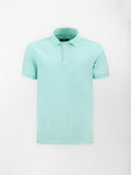 Polo leggera in cotone e lino - color Turchese image 0