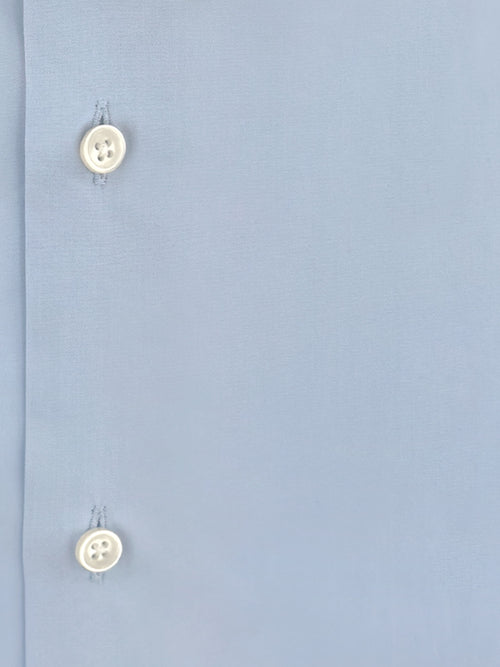 Camicia Collo Francese Color Azzurro - Custom Fit - Cotone Popeline image 1