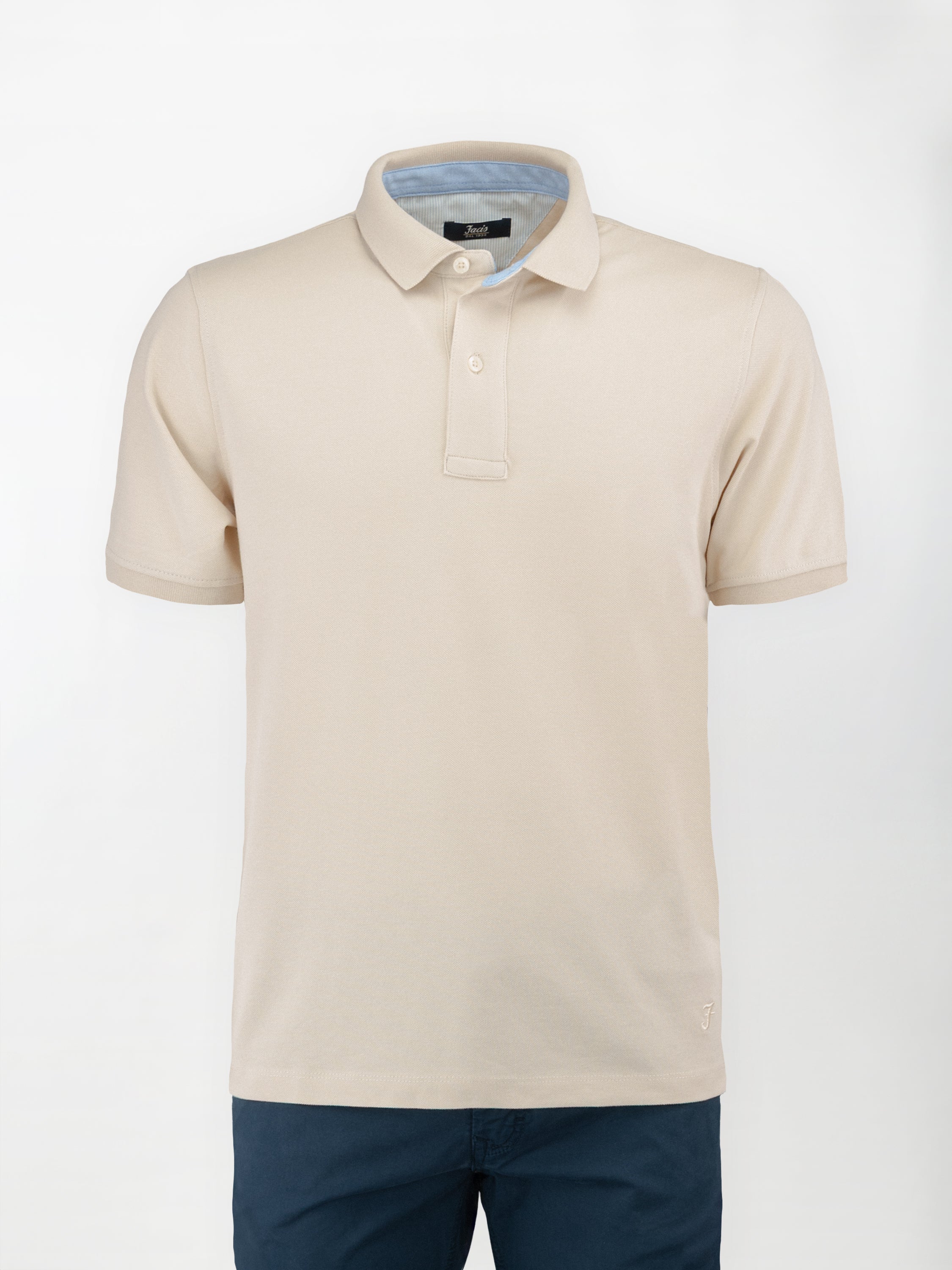 Polo in cotone Piquet - color Sabbia in tinta unita image 0