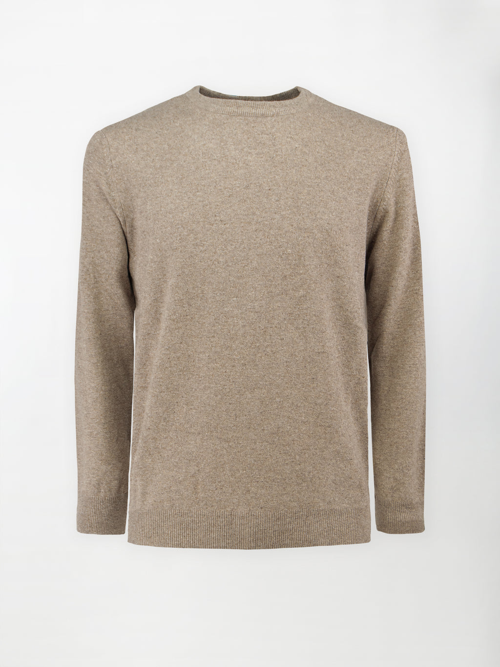 Maglia Girocollo in misto cashmere - Color Castoro