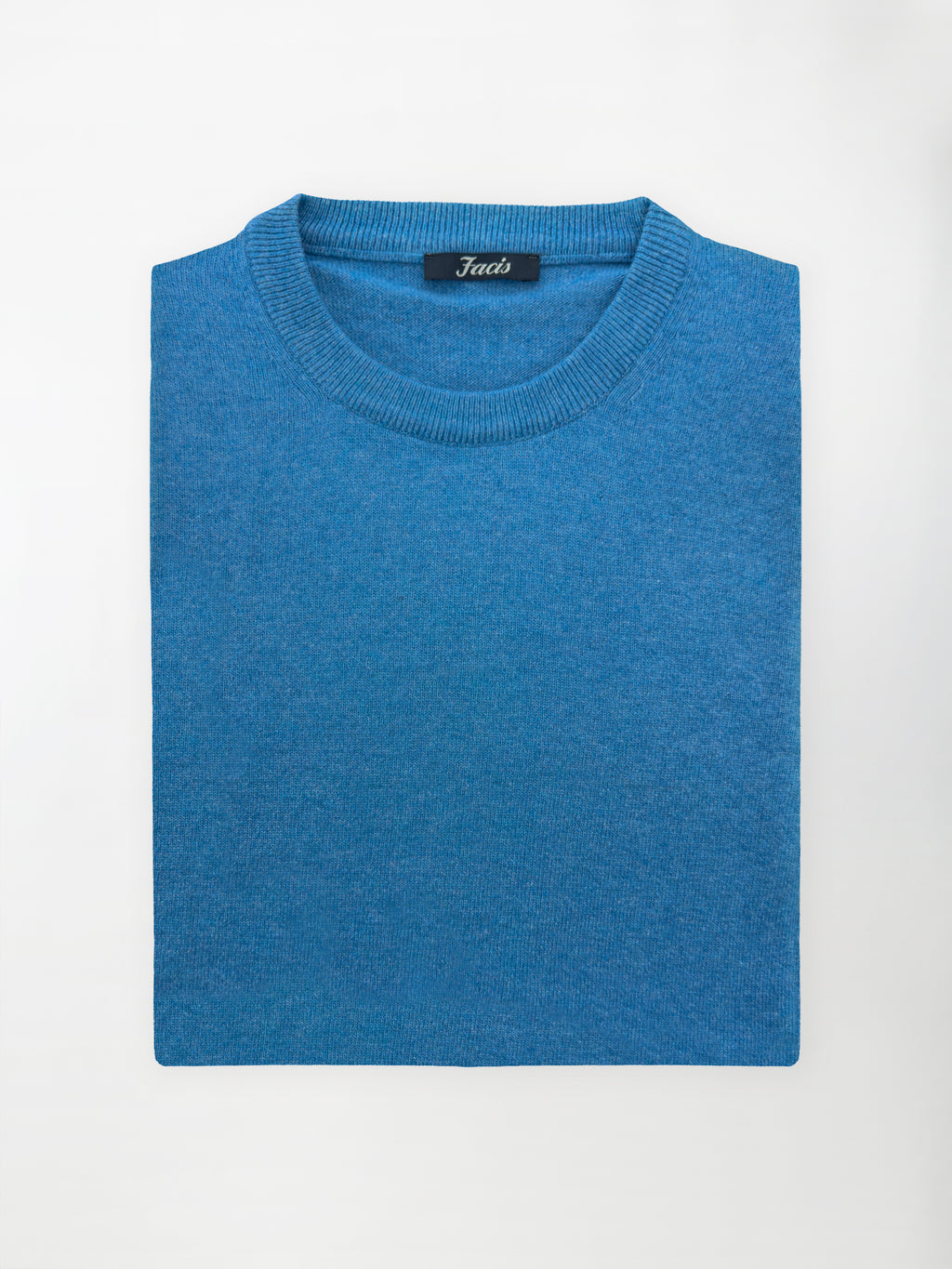 Maglia Girocollo in misto cashmere - Color Blu cielo