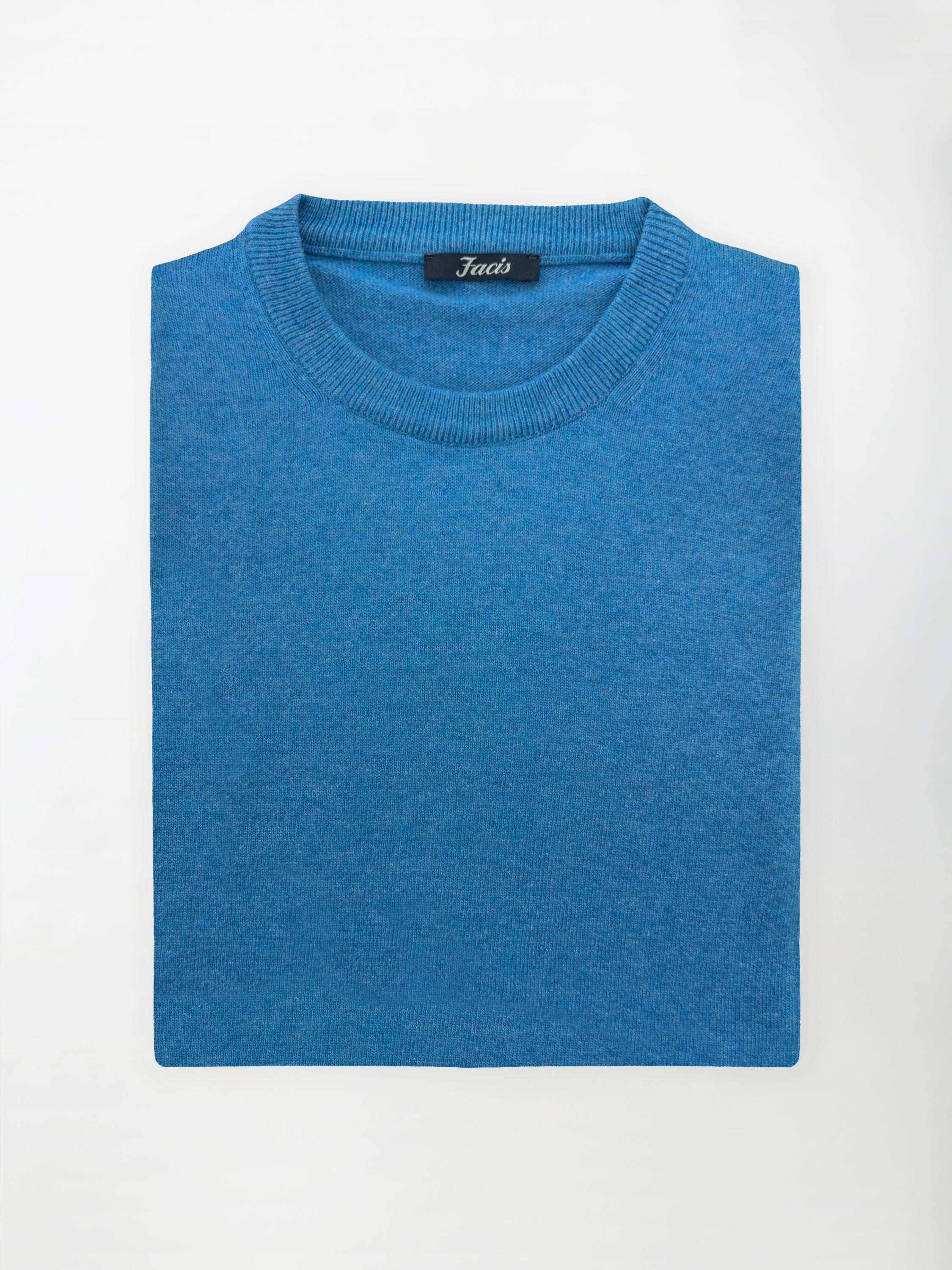 Maglia Girocollo in misto cashmere - Color Blu cielo