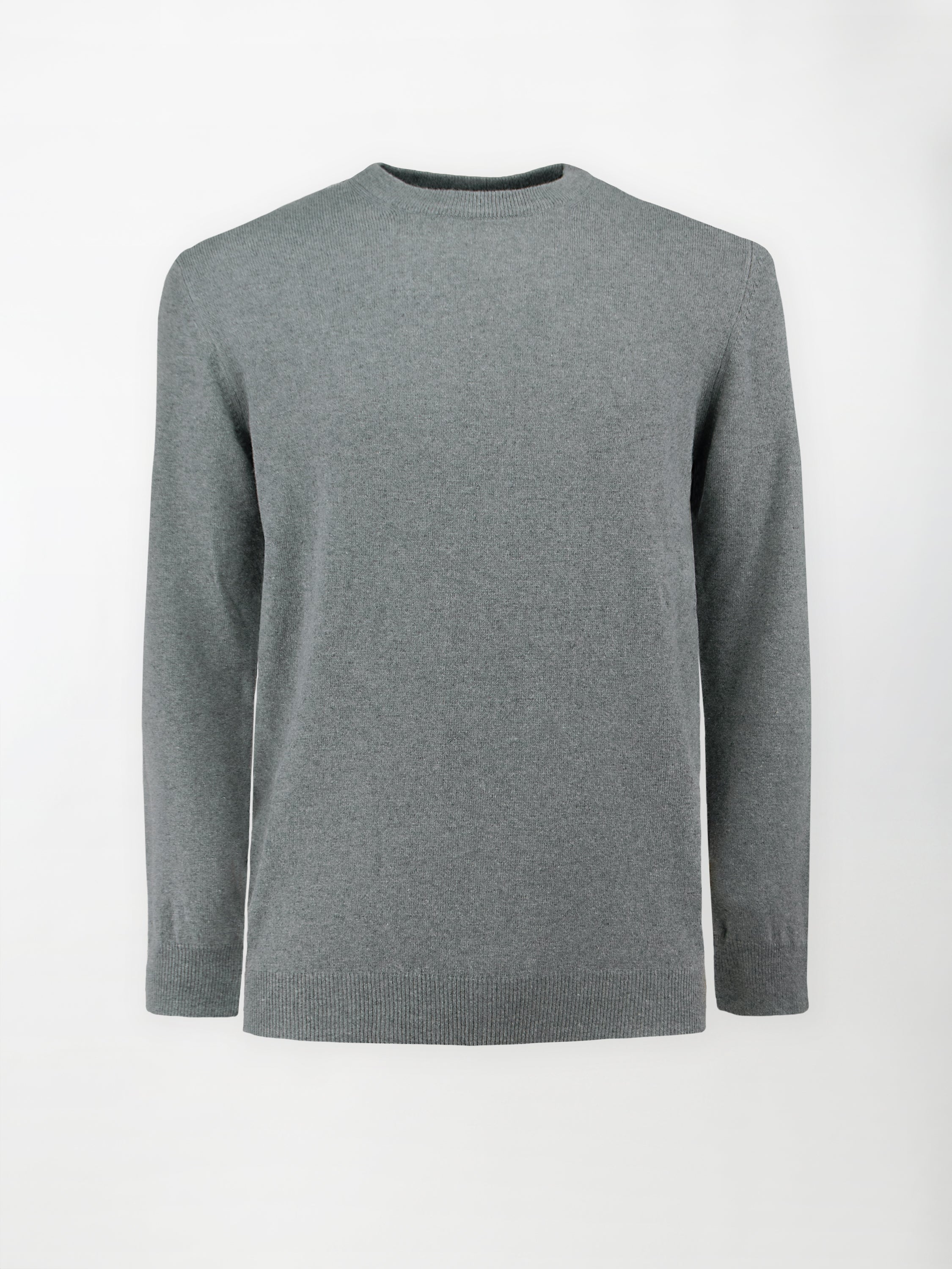 Maglia Girocollo in misto cashmere - Color Piombo