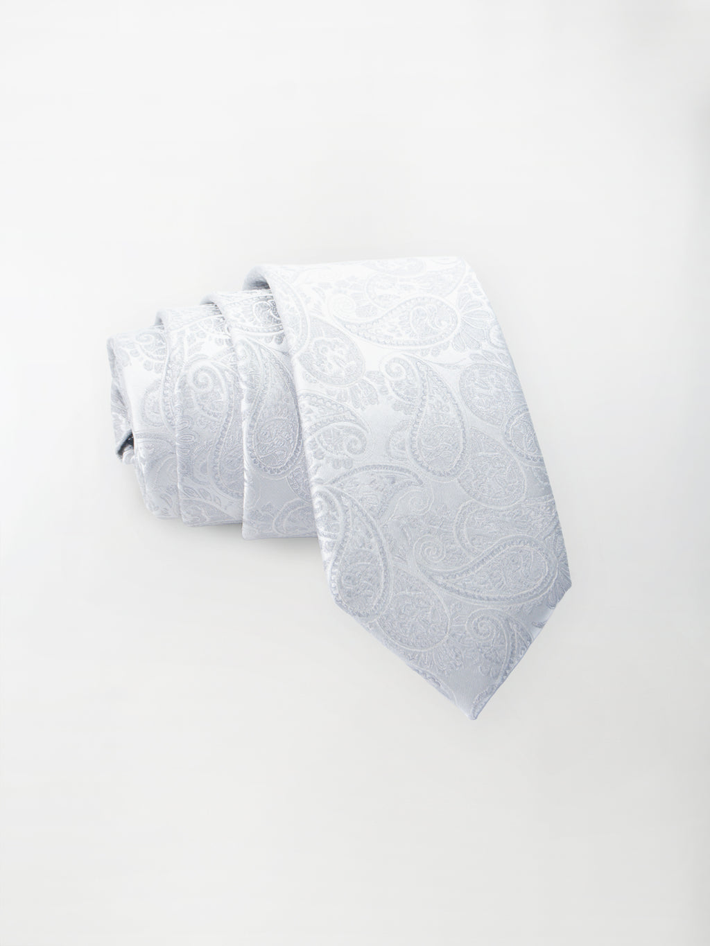 Cravatta trama Damascato Cashmere - color Grigio perla image 0