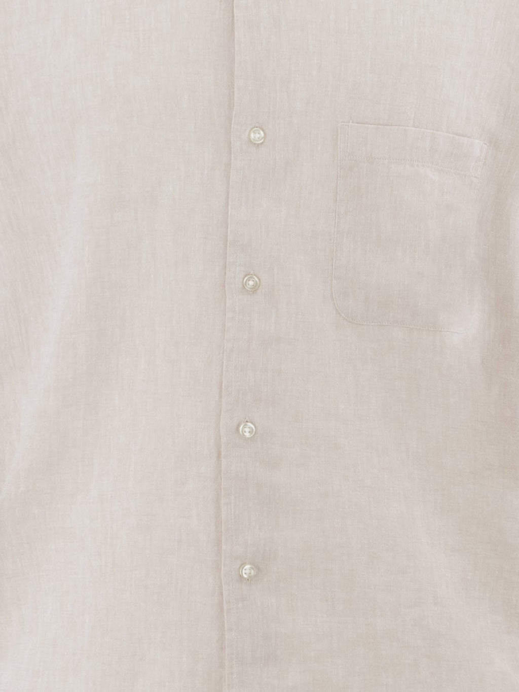 Camicia a Manica Corta in Lino e Cotone - color Sabbia - Regular fit image 0