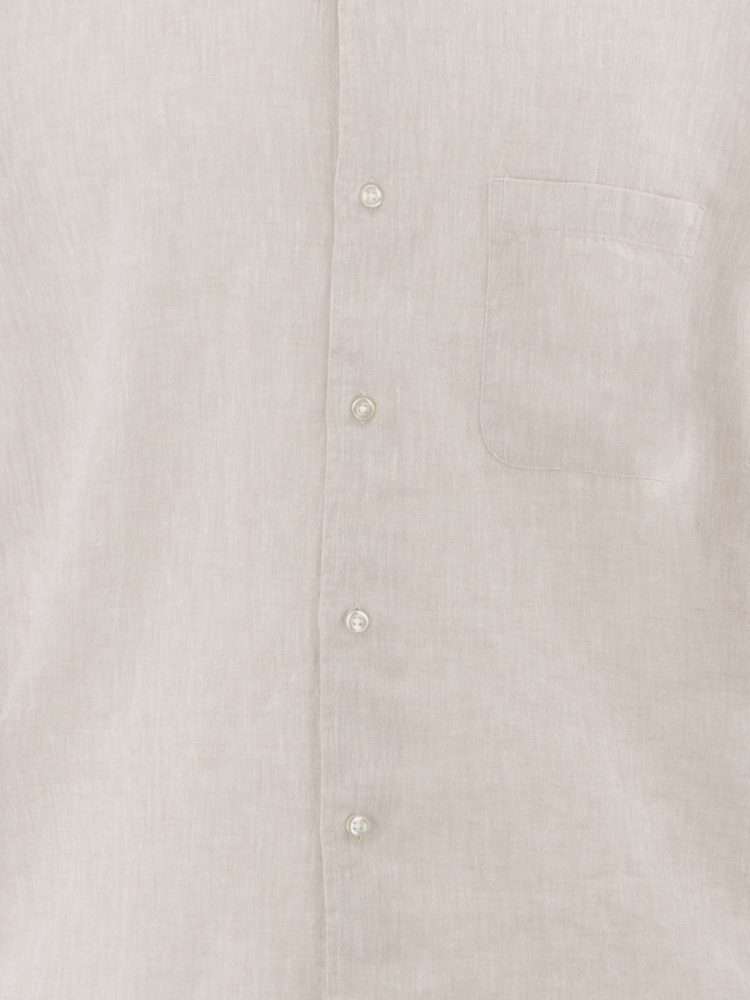 Camicia a Manica Corta in Lino e Cotone - color Sabbia - Regular fit image 0
