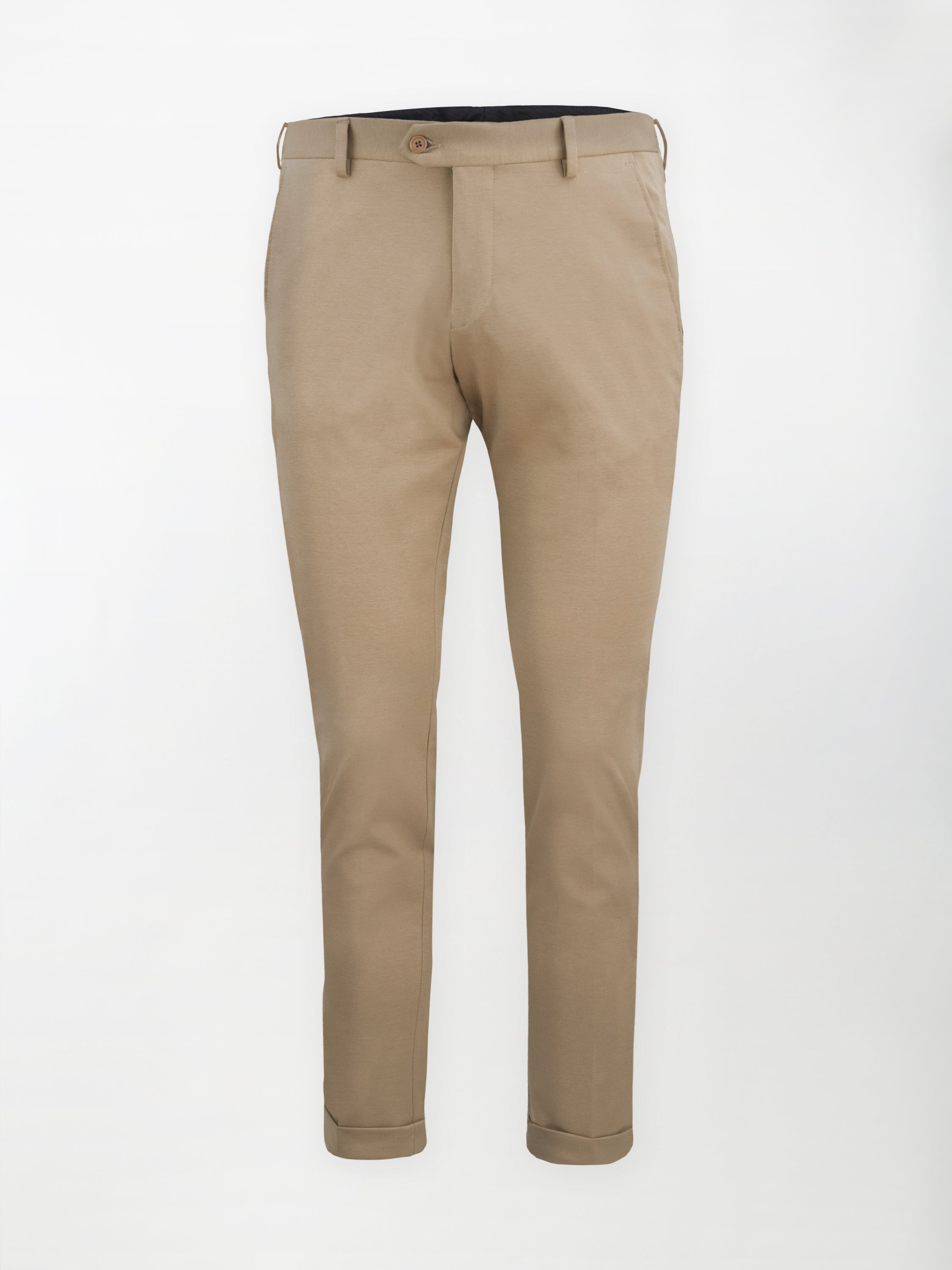 Pantalone sportivo Punto Milano - Color Cammello - Slim fit Fondo finito image 0