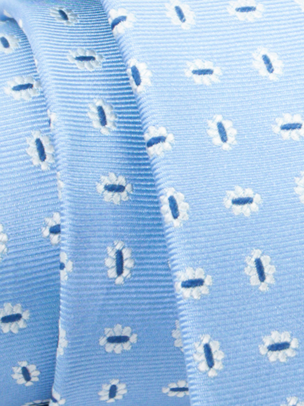 Cravatta unita con microfantasia alternata a fiori - color Azzurro e Blu image 1