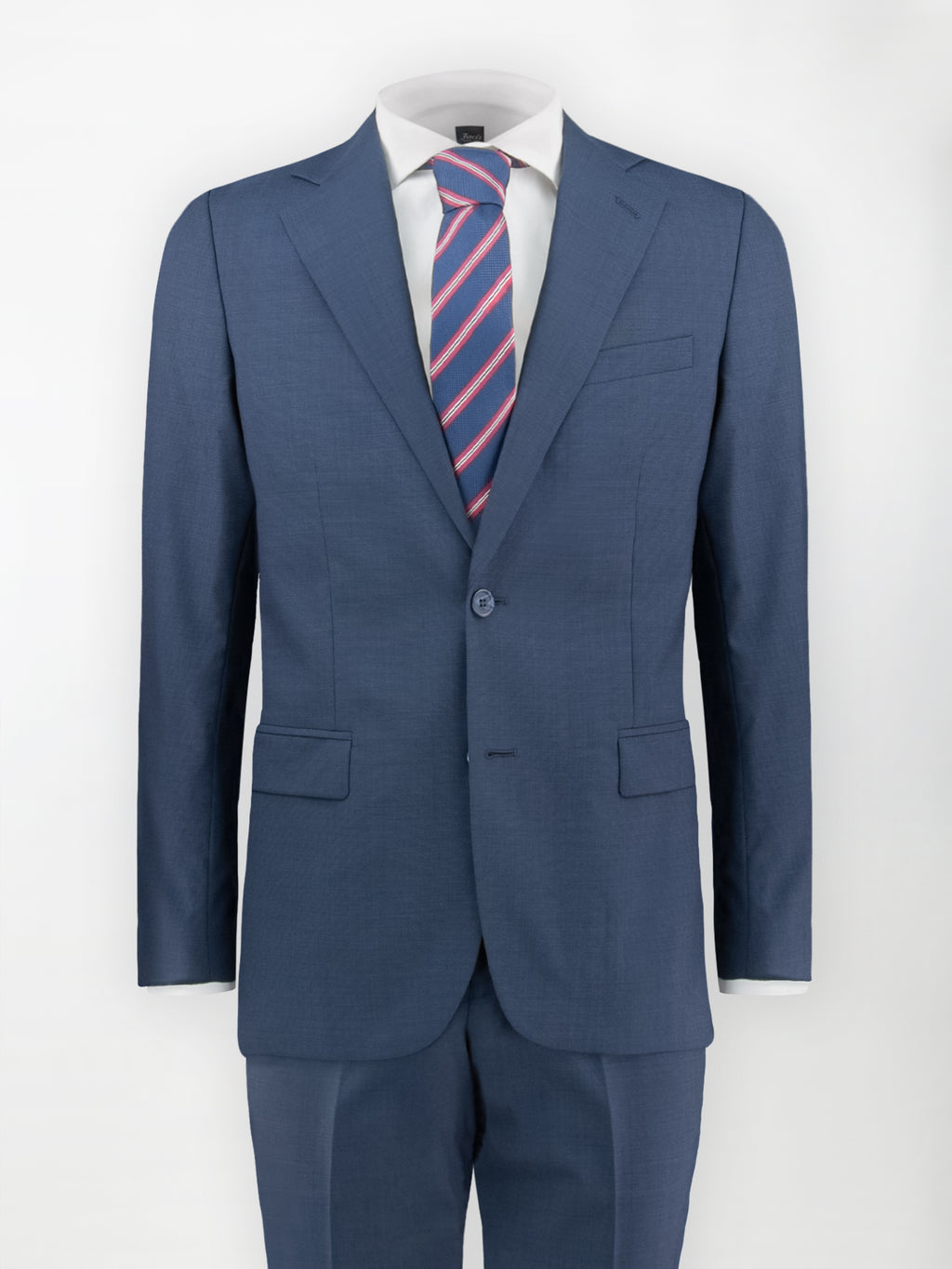 Abito Dukatholl® in Pura lana vergine - color Blu - Tela fil-à-fil - Slim Fit image 0