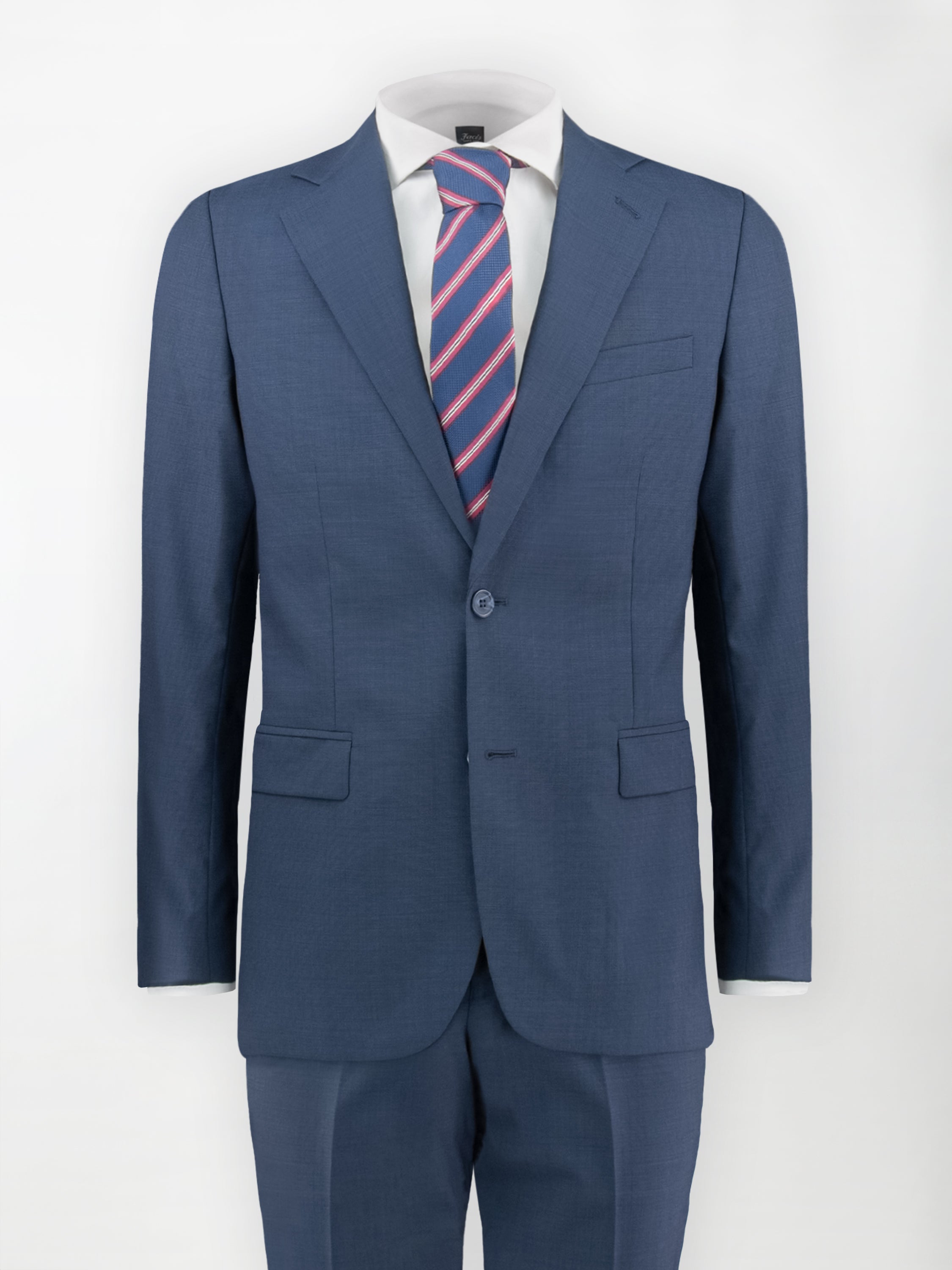 Abito Dukatholl® in Pura lana vergine - color Blu - Tela fil-à-fil - Slim Fit image 0