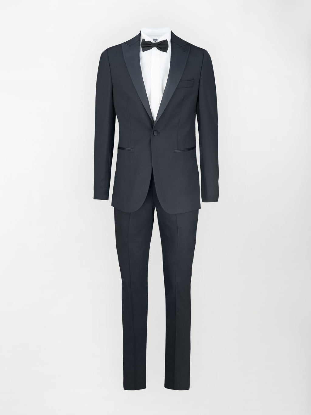 Smoking in Fresco Lana color Nero - Slim Fit image 0