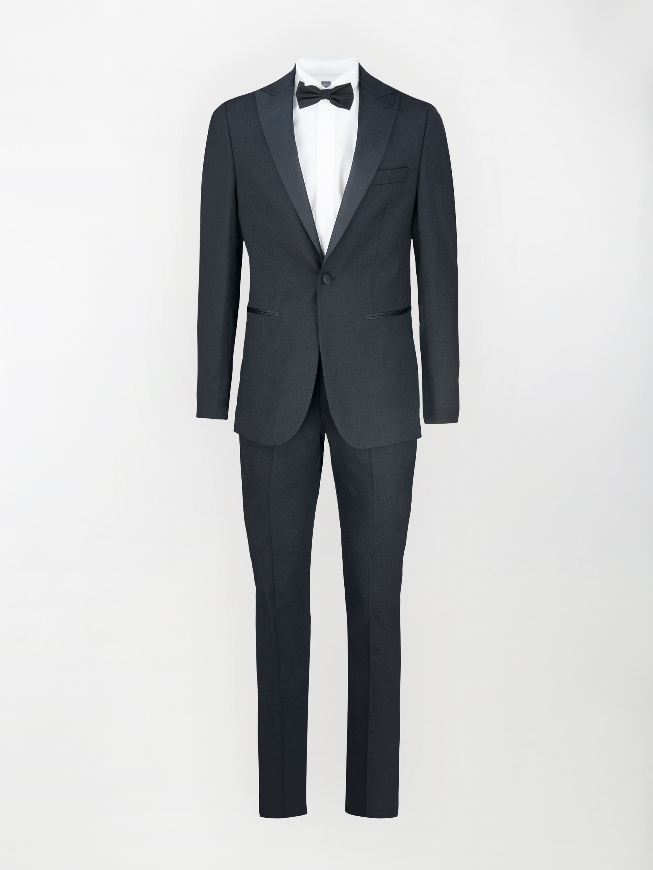 Smoking in Fresco Lana color Nero - Slim Fit image 0