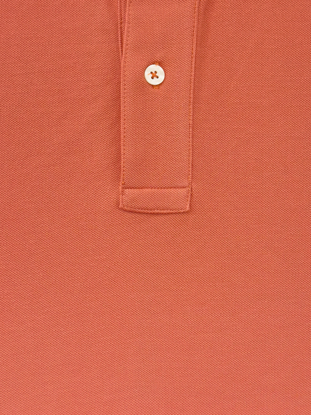 Polo in cotone Piquet - color Arancio ruggine in tinta unita image 2