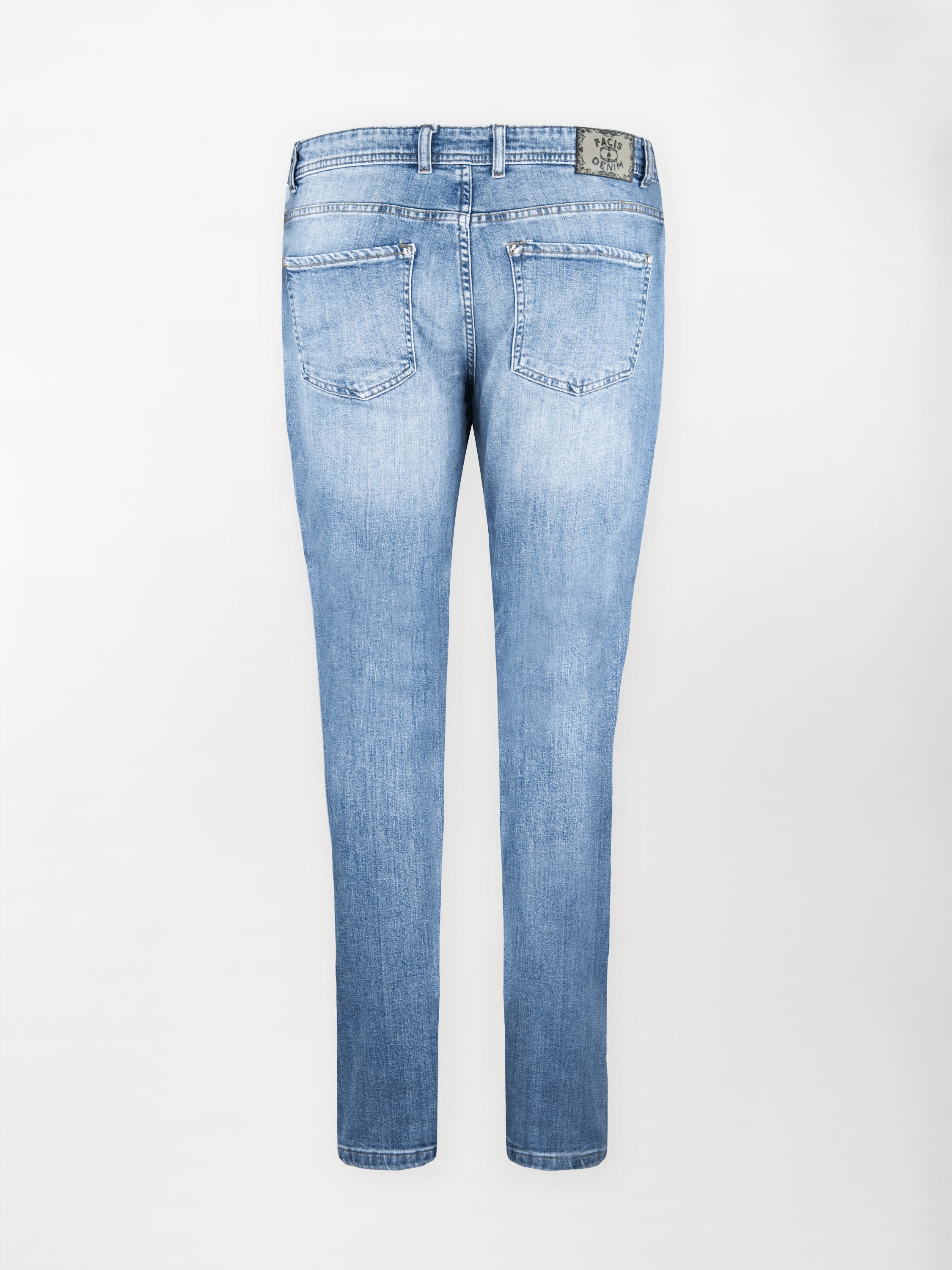 Jeans in cotone denim elasticizzato - Colore Blu chiaro image 1