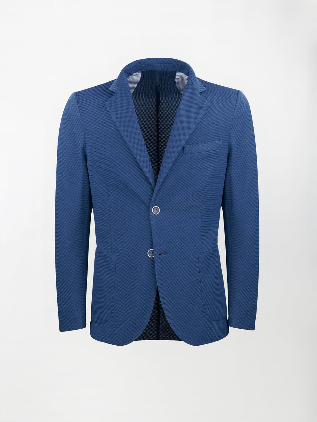 Giacca sportiva sfoderata con struttura a rombi in Jersey - color Blu Royal image 0