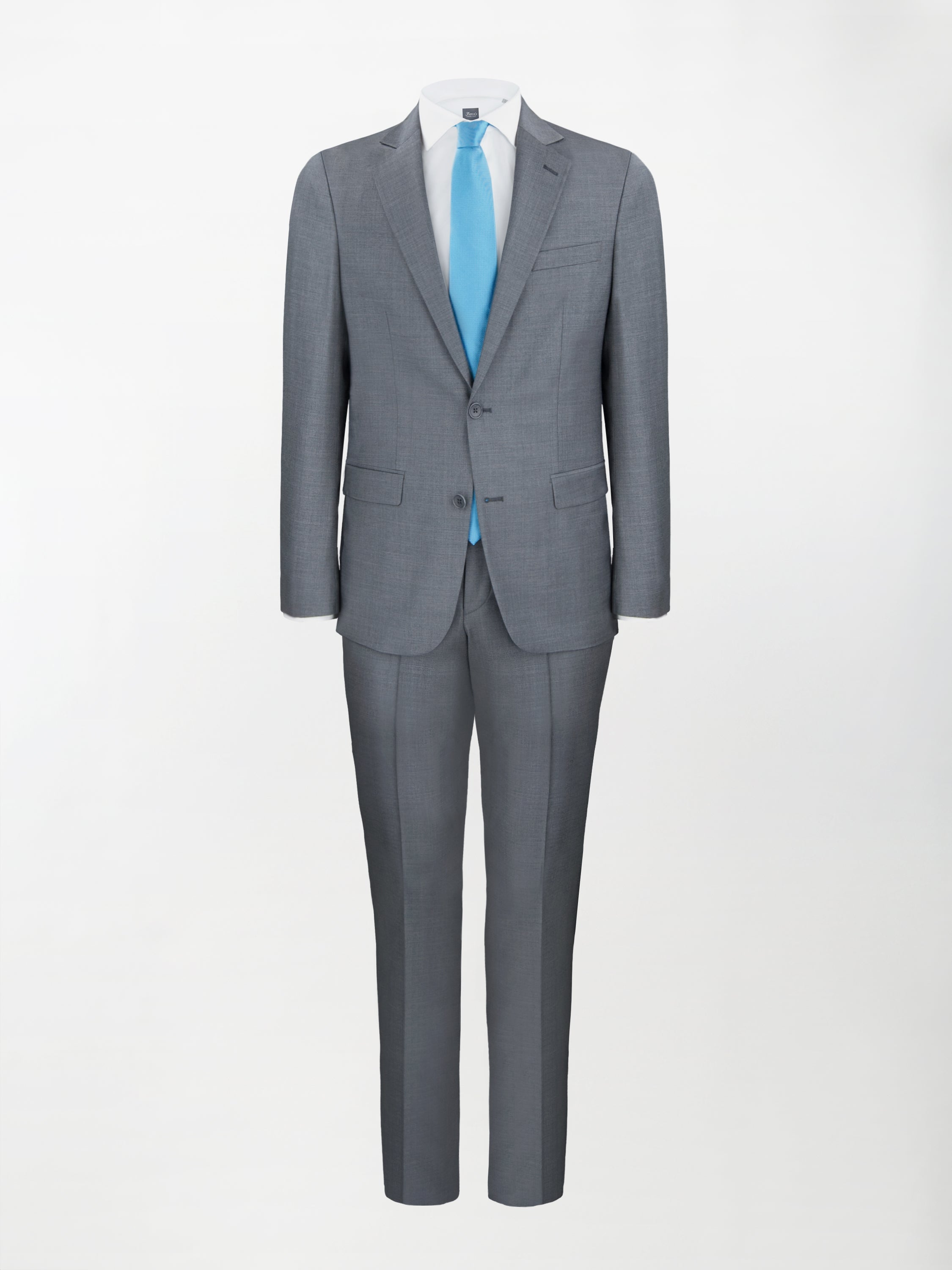 Abito Dukatholl® in Lana Stretch mod. Roma - Grigio Canna di Fucile | Slim fit image 1