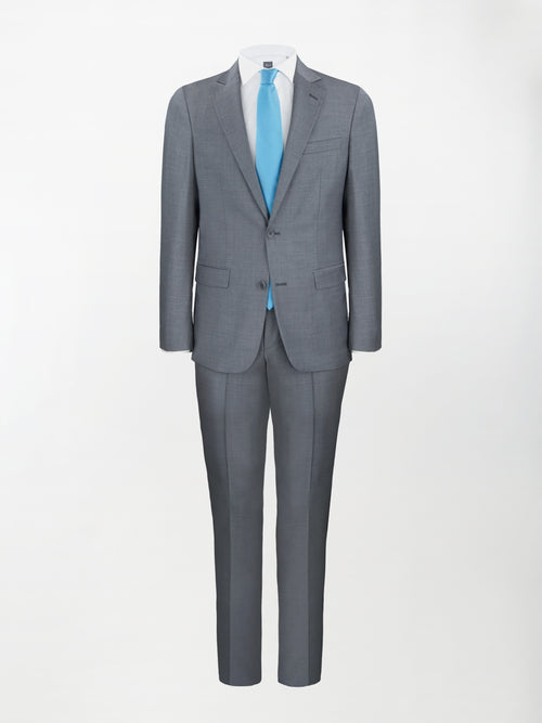 Abito Dukatholl® in Lana Stretch mod. Roma - Grigio Canna di Fucile | Slim fit image 1