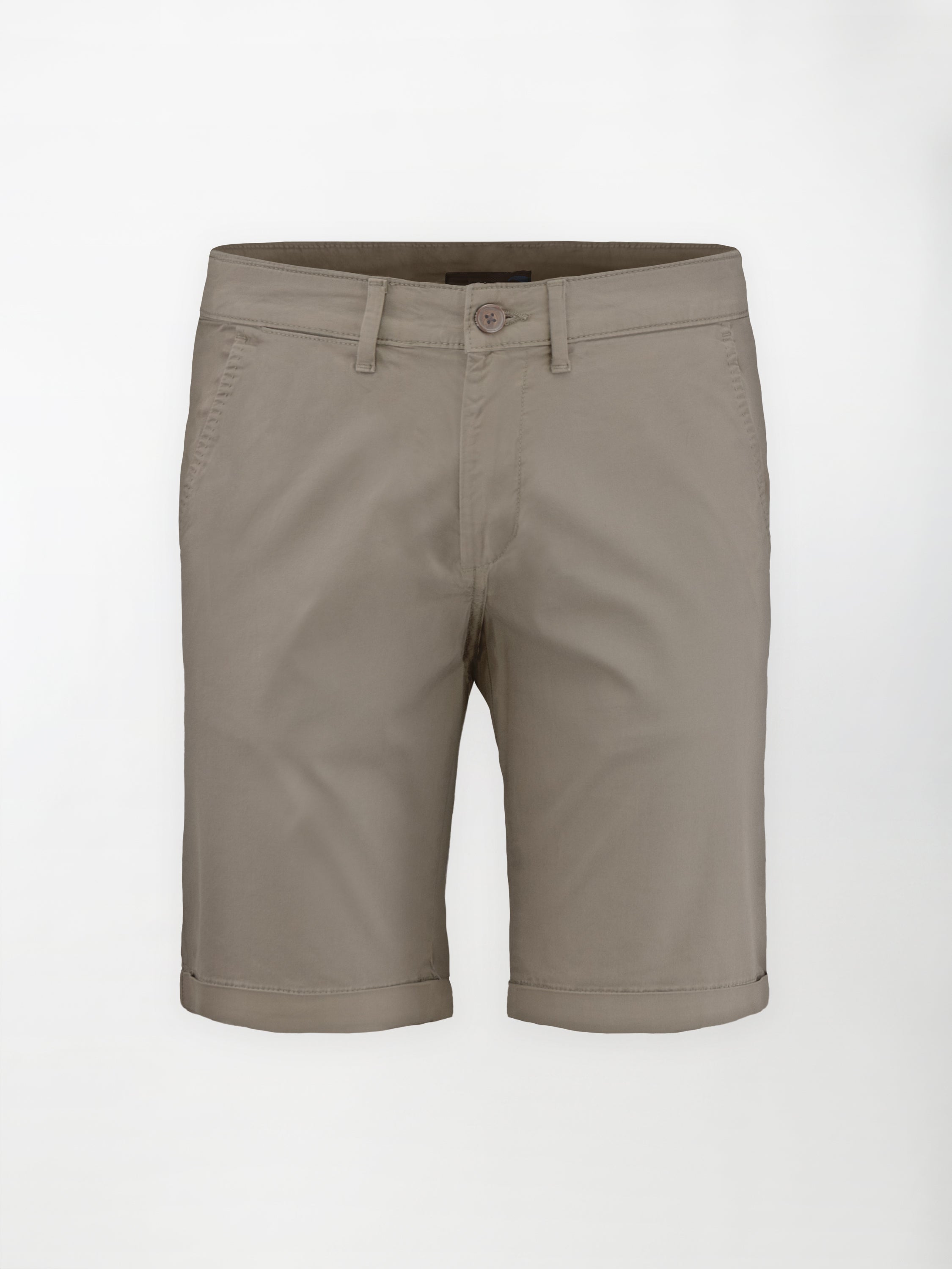 Bermuda classico in cotone elasticizzato - color Fango image 0