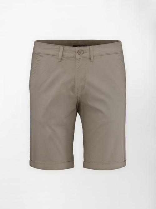 Bermuda classico in cotone elasticizzato - color Fango image 0
