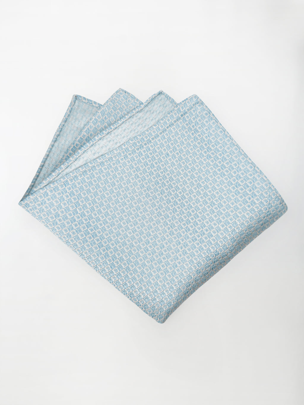 Pochette microfantasia rombi - color Azzurro e Argento image 0