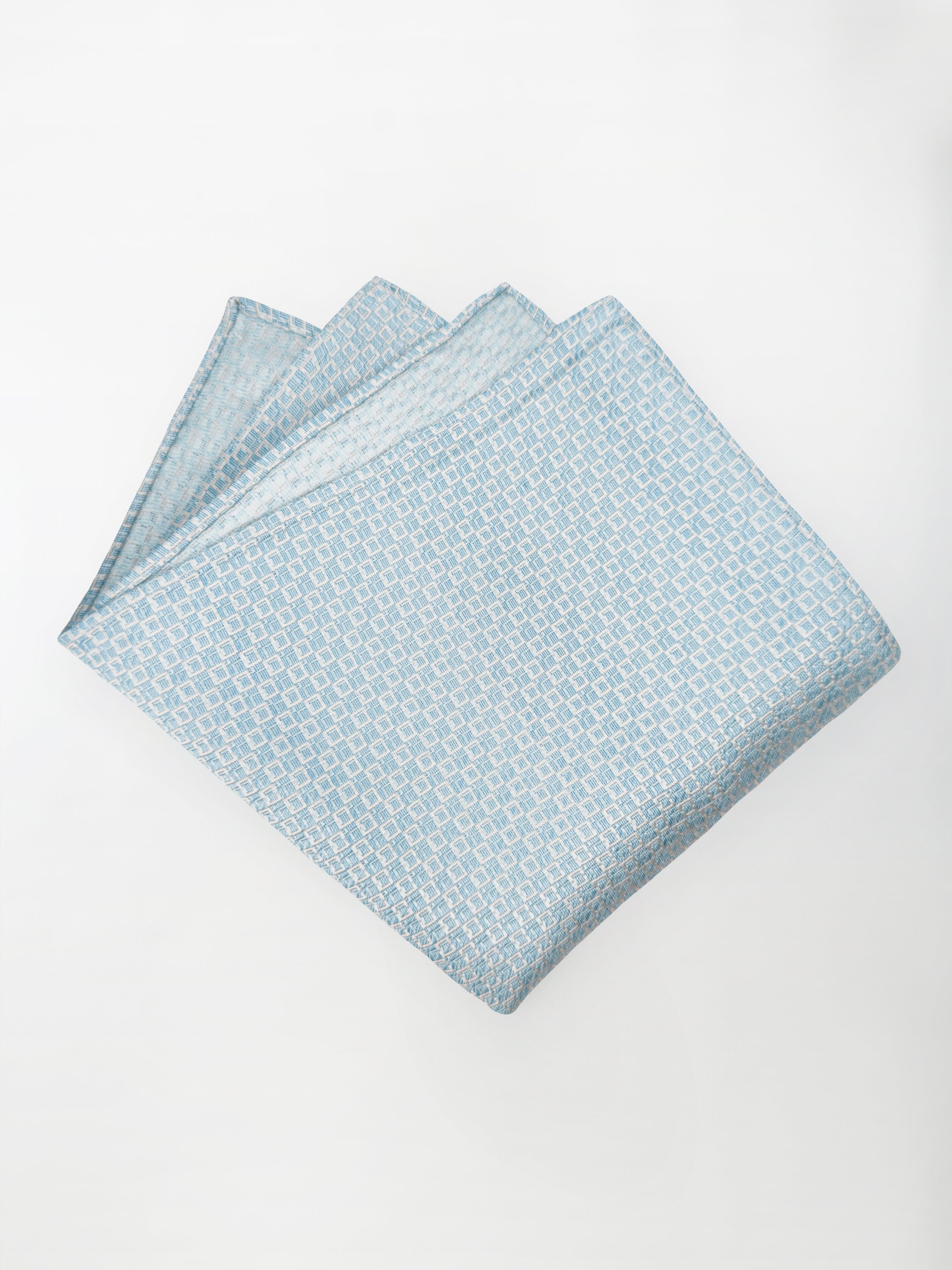 Pochette microfantasia rombi - color Azzurro e Argento image 0