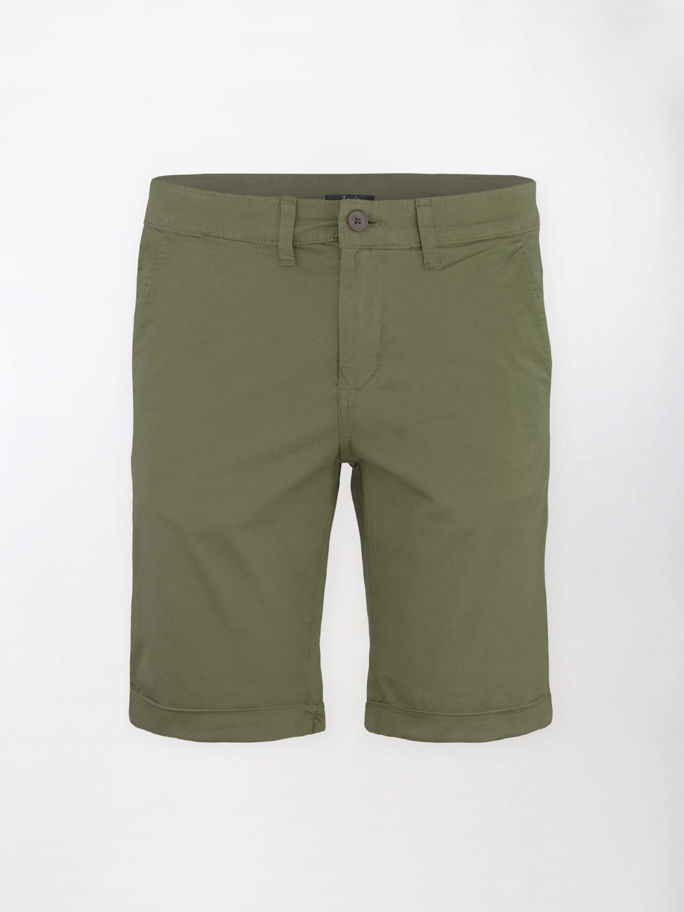 Bermuda classico in cotone elasticizzato - color Verde militare image 0