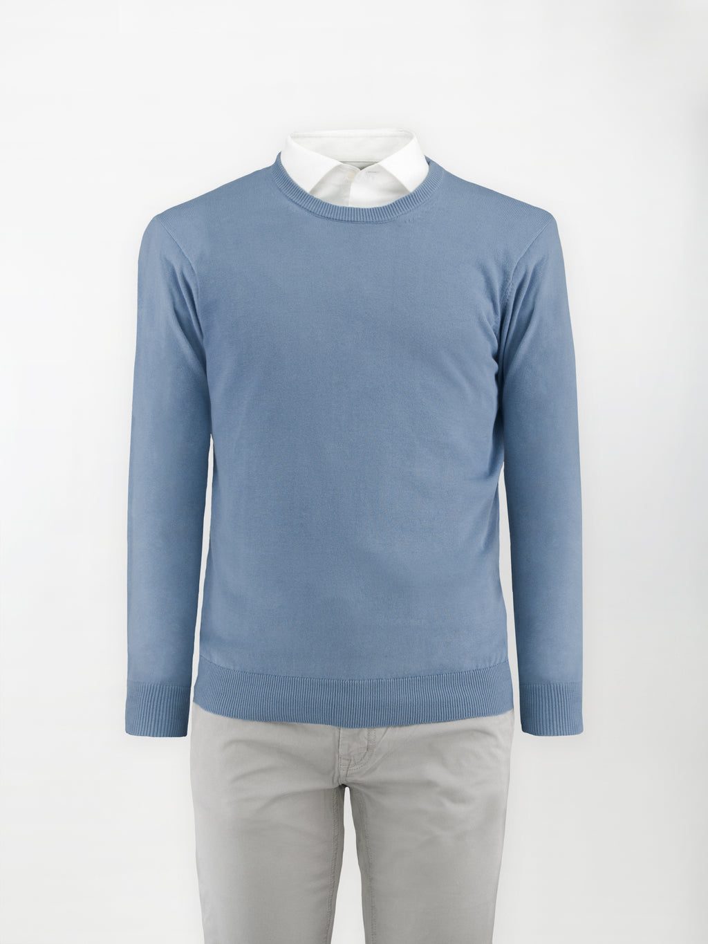 Maglia girocollo in puro cotone - color Carta da zucchero image 1
