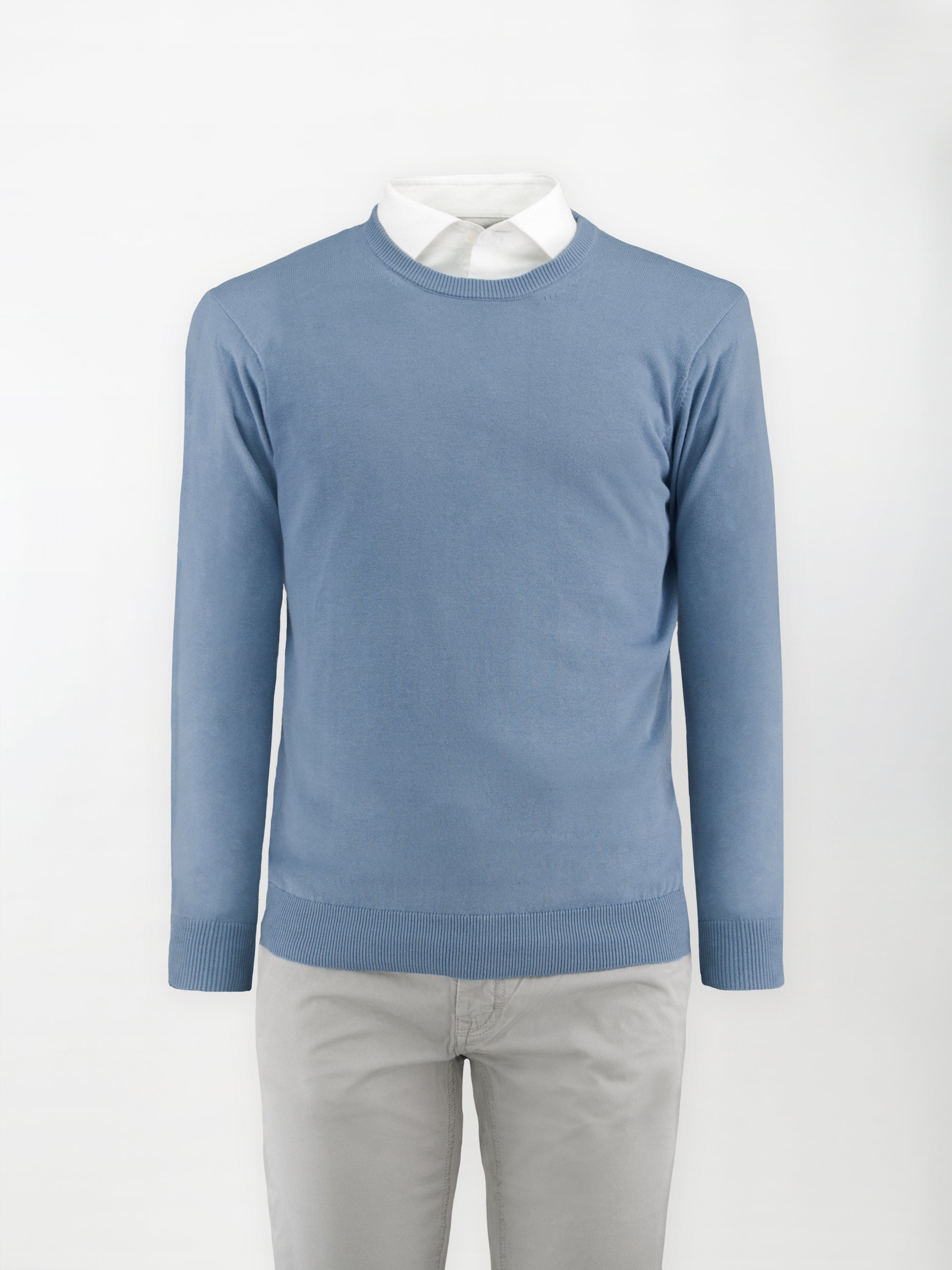 Maglia girocollo in puro cotone - color Carta da zucchero image 1