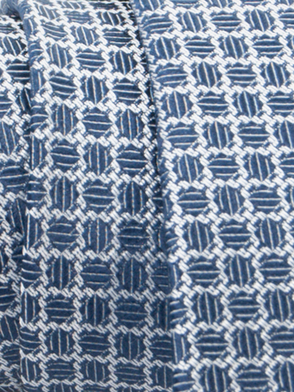 Cravatta trama diamantino a quadri - color Blu notte image 1