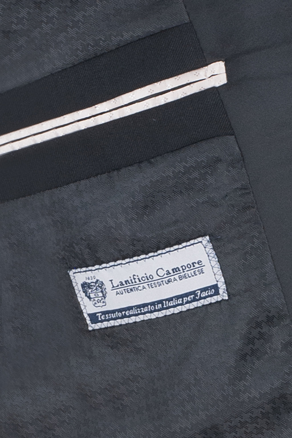 Smoking in Fresco Lana color Blu Scuro - Slim Fit image 3